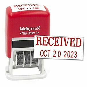 Self-Inking Rubber Date Office Stamp with Received Phrase &amp; Date - RECEIVED