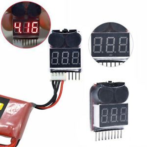 1-8S Lipo Li-ion Fe Battery Voltage 2IN1 Tester Low Voltage Buzzer Alarm Module*