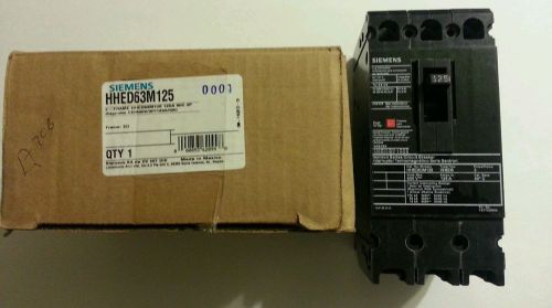 Siemens HHED63M125 3 pole 125 amp ( New in box )