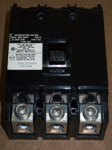 Square D Q2L 3 pole 200 amp 240v Q2L3200H Circuit Breaker