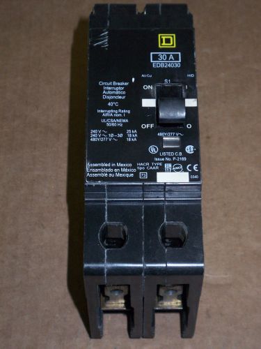 Square D EDB 2 pole 30 amp 480Y/277v EDB24030 Circuit Breaker