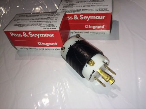 Lot of 2 L1530-P Pass &amp; Seymour Turnlok plug 30A, 3PH, 250V NEMA L15-30P