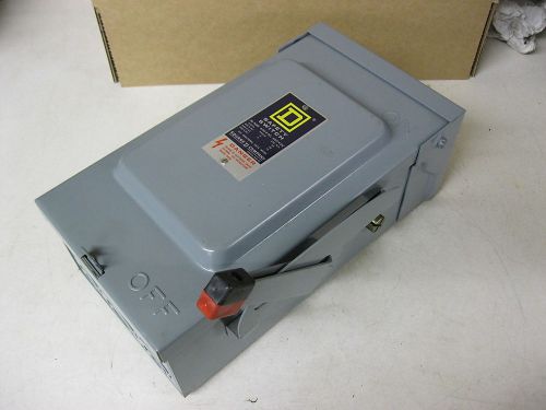 Square d hu361rbei 30 amp 3 pole 600 volt safety disconnect switch w/ interlock for sale