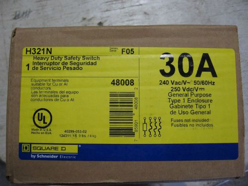 Square D HD Safety Switch, 30-amp 240-volt Fusible