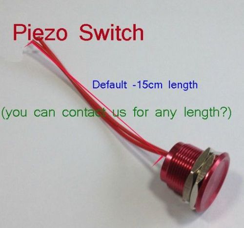 80pcs/lot16mm piezo switch waterproof ip68,metal piezoelectric switch wire lead for sale