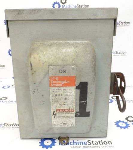 Siemens i-t-e general duty enclosed electric switch - 600vac 3-phase 30 amp for sale