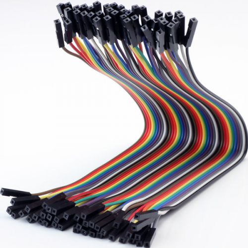 Multi-color 40pcs durable dupont wire connector cable 2.54mm 1p - 1p for sale