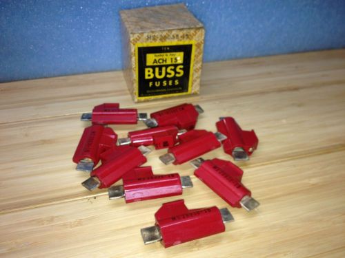 BUSS AIRCRAFT FUSES MS-28038-15 ACH 15 BUSSMAN BOX /10 FUSES FREE SHIPPING