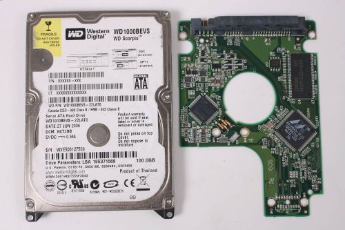 Wd wd1000bevs-22lat0 100gb 2,5 sata hard drive / pcb (circuit board) only for da for sale