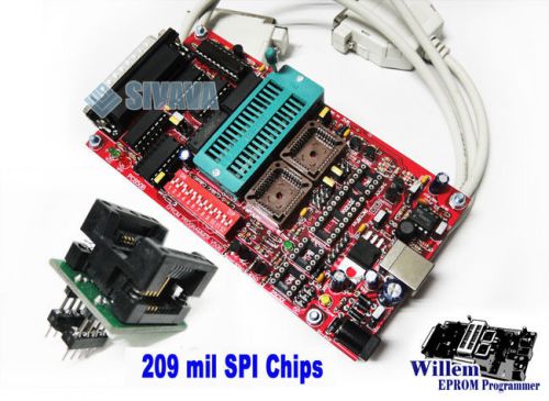 Sivava willem eprom programmer pcb50b© + soic8 209mil to dip8 adapter +extractor for sale