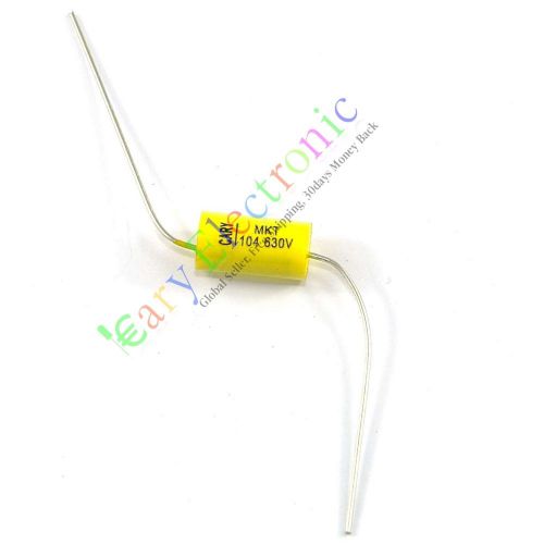 10pc new long leads axial polyester film capacitor 0.1uf 630v fr tube amps radio for sale