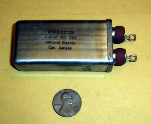 Paper capacitor 1uf/400v by general electric cat. 24f424 - nos for sale