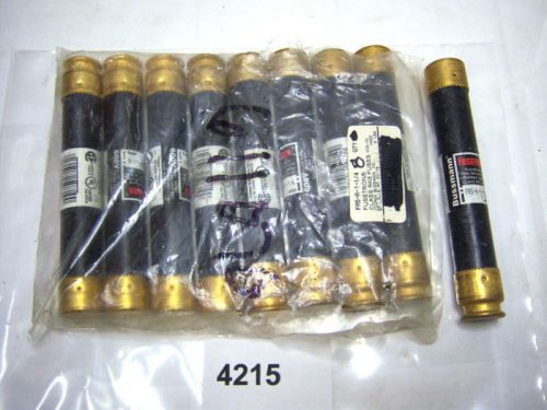 (4215) Lot of 9 Bussmann Fuses FRS-R-1 1/4 1.25A Time Delay