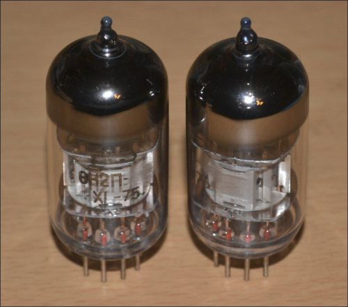 6N2P Tube Redbear Amp. Early 70&#039;s. Silver Plate. Set of 2