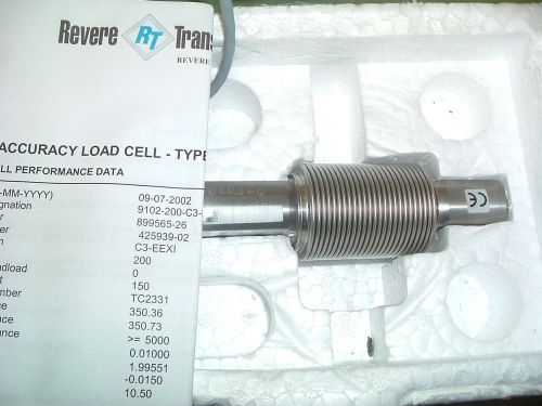 REVERE TRANSDUCER LOAD CELL 9102 200 C3  EEx i  C/W CERT, NEW PACKED