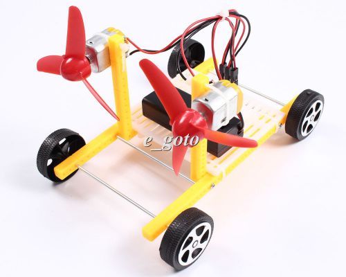 Wind power car educational diy car hobby robot puzzle iq gadget halloween gift for sale