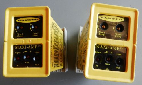 Lot of 2 - Banner Switch Programming Maxi-amp w/ Socket Base PZ-11