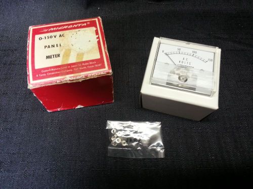 Micronta 0-150 ac volts panel meter nos for sale
