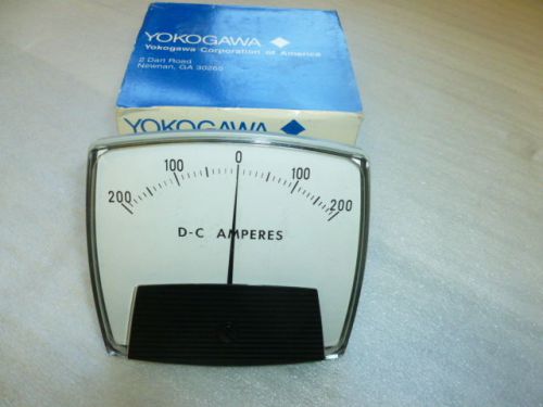 Yokogawa YCA 250425GBRL 200-0-200 D-C amperes amp panel meter C203