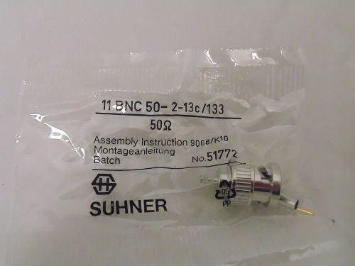 5x suhner 11 bnc-50-2-13c/133 nh bnc to coaxal rf crimp connectors  50? ohm a3 ! for sale