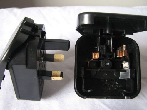 Bulk 5a fused eu euro - uk converter plugs bs5733 for sale