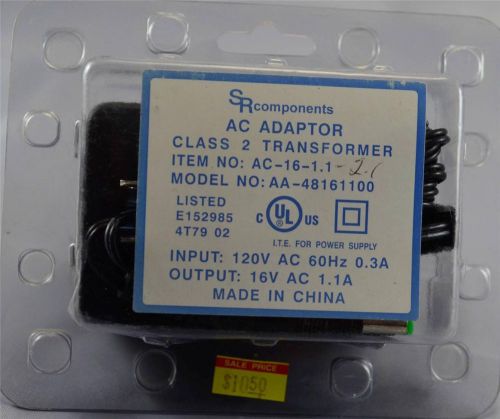 SR Components Class 2 Transformer AC Adapter Power Supply 120V 60Hz AA-48161100