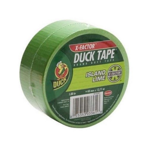 Duck tape x-factor lime green print duct tape 868089 for sale