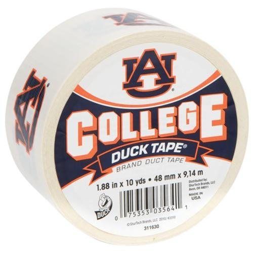 College Logo Duck Tape 1.88&#034; Wide 10 Yard Roll-Auburn