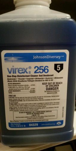 Diversey 04329 disinfectant/deodorant cleaner, virex ii 256 2.5l, pk2 for sale