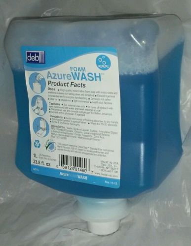 DEB Deb Foam Azure Wash, Instant Lather Foam Soap  33.8 fl. Oz. (1 Liter)