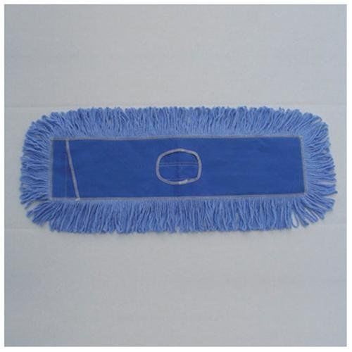 UNISAN Dust Mop Head, Cotton/Synthetic Blend, 36 x 5, Looped-End, Blue