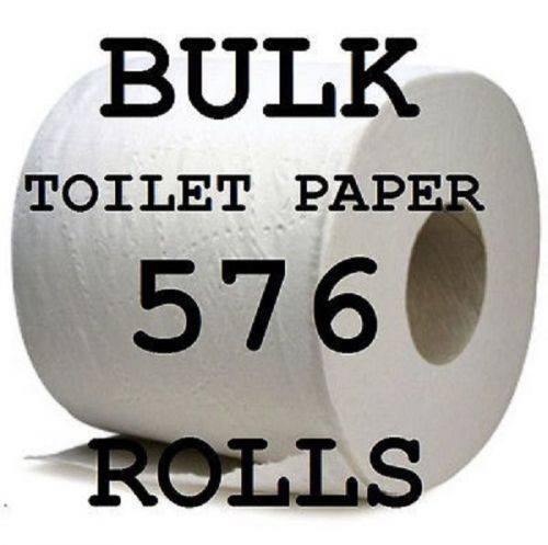 Toilet Paper 2-ply 576 Rolls White Bathroom Hygiene Tissue Sheet Office Church