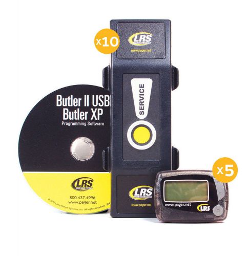 Lrs butler xp system with 5 pagers/10 push-button devices for sale