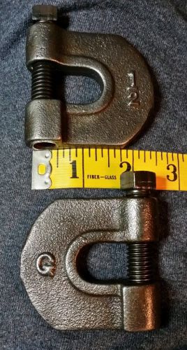 2 - unique paddle style 11/16&#034; x 1-1/8&#034; deep heavy duty c/g clamps for sale