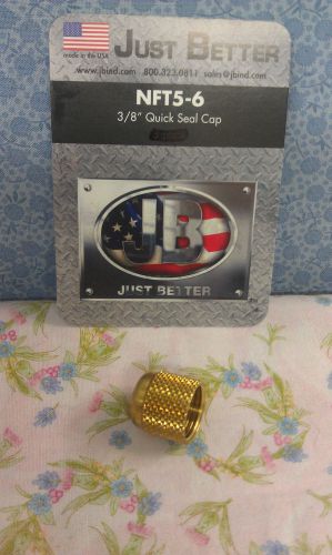 Vacuum Pump Cap, 3/8 Quick Seal Cap with Internal O-Ring Seal, JB# NFT5-6