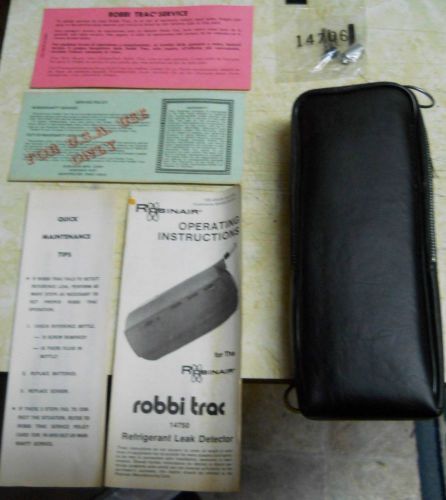 Robinair robbi trac halogen freon refrigerant leak detector w/box-owners manual! for sale