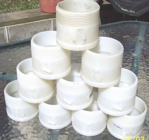 Lot of ten (10), new, 3&#034; pvc-sd male adapters s&amp;d (threaded-to-slip) #nds lp1303 for sale