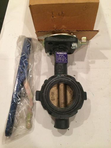 Nibco wafer style butterfly valve 2&#034; lever lock handle nlh100d wd-2000-3 for sale