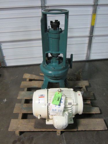 Crane deming 20 hp 7196 vertical dry pit solids handling centrifugal pump 4x4x2 for sale