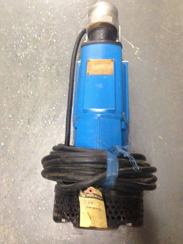 Tsurumi nk2-22 submersible dewatering electric trash pump 3 hp 220v great shape for sale