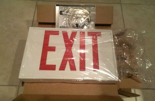HUBBELL LED Solid Letter Exit, 120/277 VAC, model LEDSUACRWW, NEW