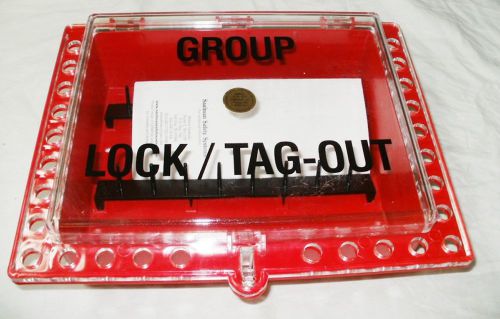 SAALMAN SAFETY B-21184-R GROUP LOCKOUT BOX HINGED RED PC 11 IN
