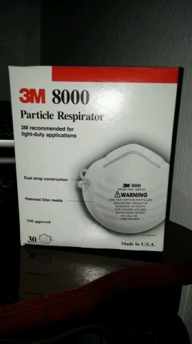 3M 8000 PARTICLE RESPIRATOR MASKS * 30 COUNT BOX * BRAND NEW! * N95 APPROVED