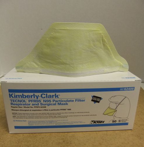 50 yellow kimberly-clark tecnol pfr95 n95 filter respirator dust surgical masks for sale