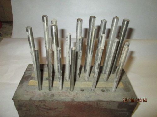 Machinist lathe mill lot of center punches transfer punches in stand for sale