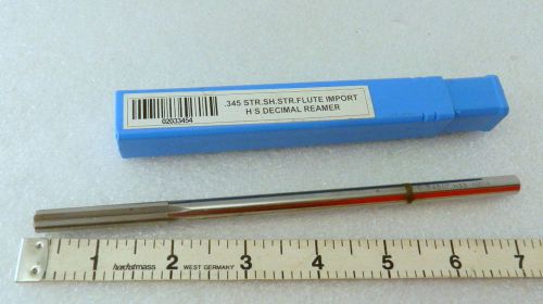 0.345 chucking reamer imported unused rh 4 flute straight flute straight shank for sale