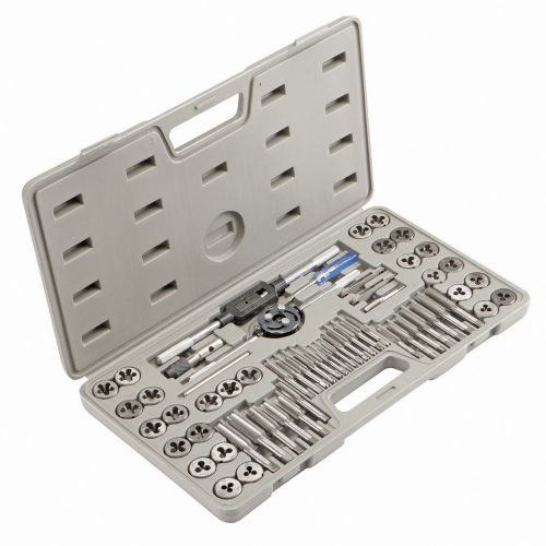 Hardened alloy steel tap and die set metric &amp; sae thread storage case portable for sale