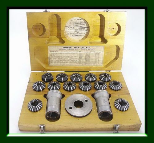 Brown &amp; sharpe rubber flex collet set (0.100&#034; to 0.750&#034;) b&amp;s #11 11c rubberflex for sale