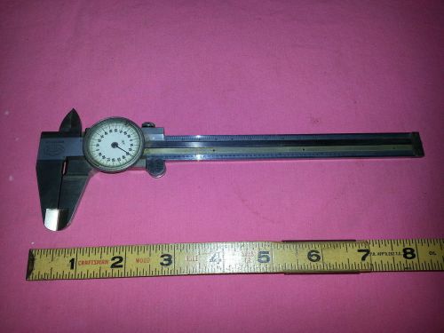 MACHINIST&#039;S HELIOS 0-6&#034; AND METRIC PRECISION DIAL CALIPER HARDENED