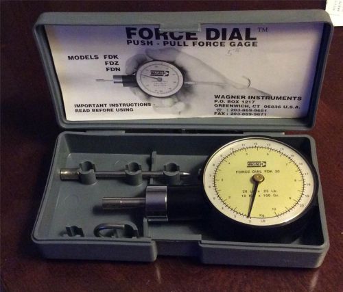 WAGNER FORCE DIAL P-PULL FORCE GAGE MODEL FDK 20